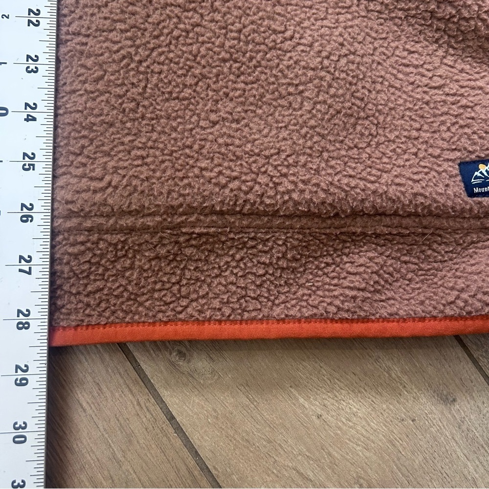 Mountain & Isles Half Zip Heavy Fleece Hooded Jacket Spice Southwest Baja Med - Picture 10 of 13